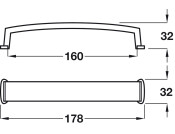 Leopold D Pull Hdl Alu SSE 160mm cc
