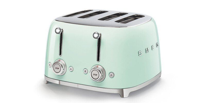Smeg TSF03PGUK Toaster 4 Slc P.Grn