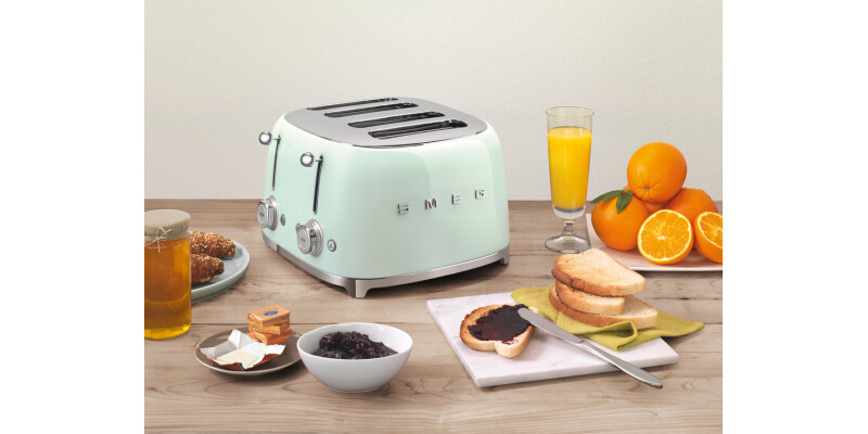 Smeg TSF03PGUK Toaster 4 Slc P.Grn