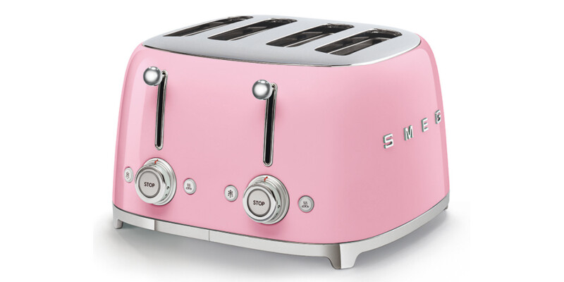 Smeg TSF03PKUK Toaster 4 Slc Pnk