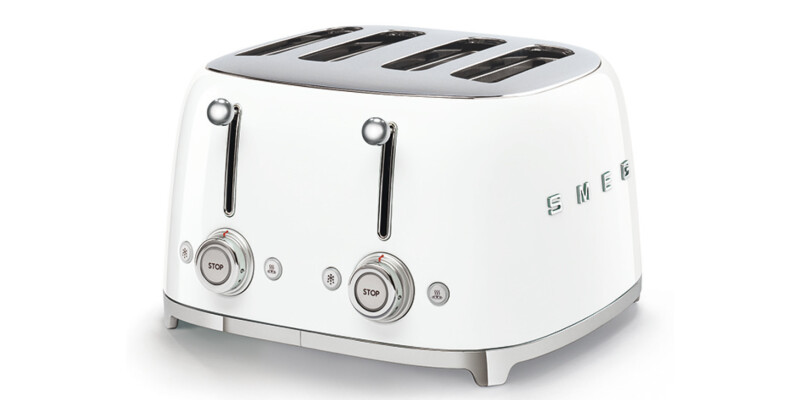 Smeg TSF03WHUK Toaster 4 Slc Wht