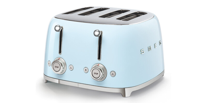 Smeg TSF03PBUK Toaster 4 Slc P.Blu