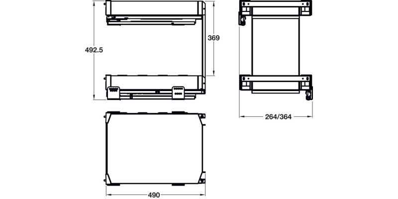 PO Bskt/Run Set Side Mnt 300mm Dbl