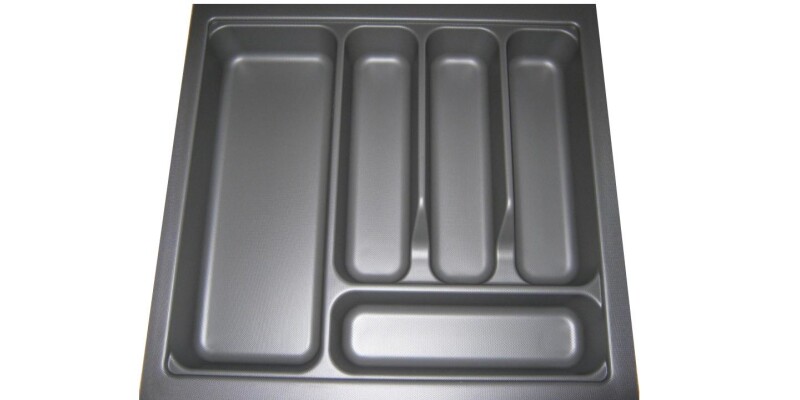 Plastic Cutlery Insert, Depth 431mm, Slate Grey, to Suit Matrix Box A Drawer Sys