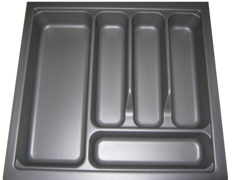 Plastic Cutlery Insert, Depth 431mm, Slate Grey, to Suit Matrix Box A Drawer Sys