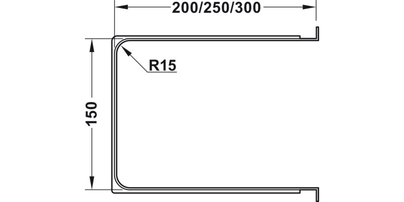 MX P/S/A Waste Trap Insert 300x67mm Gry
