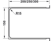 MX P/S/A Waste Trap Insert 300x67mm Gry