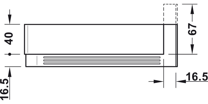 MX P/S/A Waste Trap Insert 300x67mm Gry