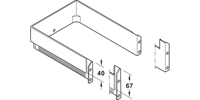 MX P/S/A Waste Trap Insert 300x67mm Gry