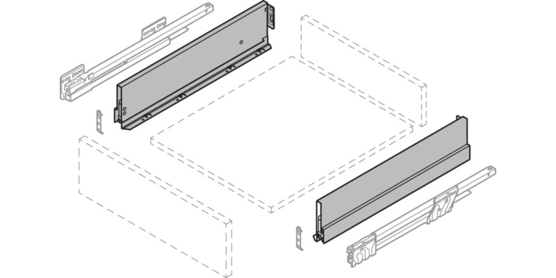 NPS Drw Sides 122/450mm Stn 1pr