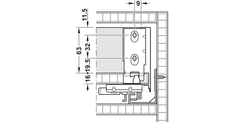 MX Slim A Drw Sides 13/89/270mm St Gry