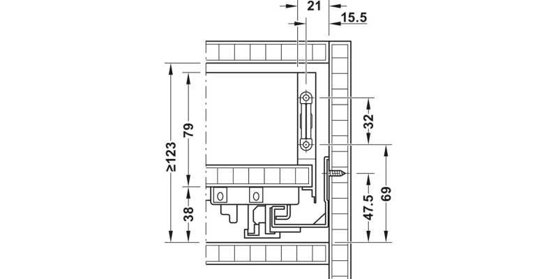 MX Slim A Drw Sides 13/89/270mm St Ant