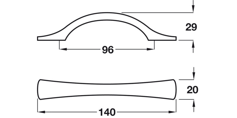Emily Bow Handle ZA Matt Nkl 96mm cc