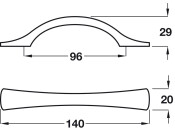 Emily Bow Handle ZA Matt Nkl 96mm cc