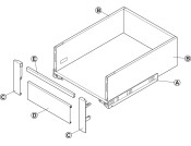 MX Slim A Cross Rail 1100mm Alu Gry