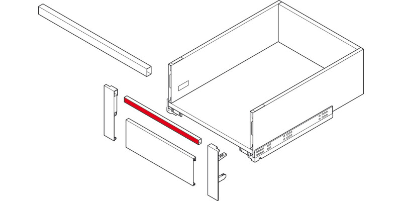 MX Slim A Cross Rail 1100mm Alu Gry