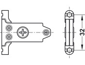 MX Slim A Fnt Brkt 89/128/175mm Metal/Pl