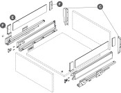 MXS Glass Side Panel 450mm H111mm Frost