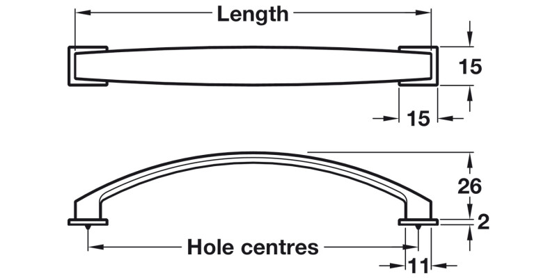 Augusta Bow Hdl+BP ZA Ant Cop 160mm cc