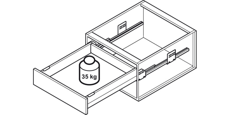 MXS Std Drw Set Full 35kg 84/450mm Gry