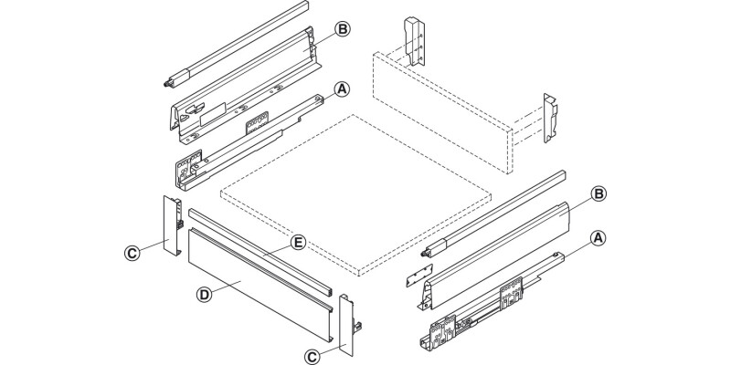 MXS Front Cross Rail Set 1100mm Alu Ant