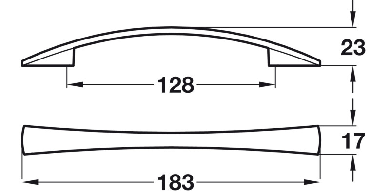 Octavia Bow Handle ZA Pol Chr 128mm cc