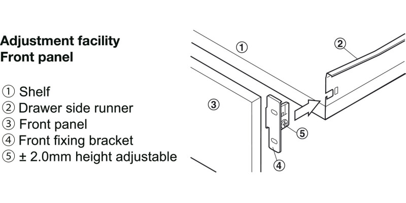 MX Mtl Drw Sides Sgl 20kg 86/350mm Slv