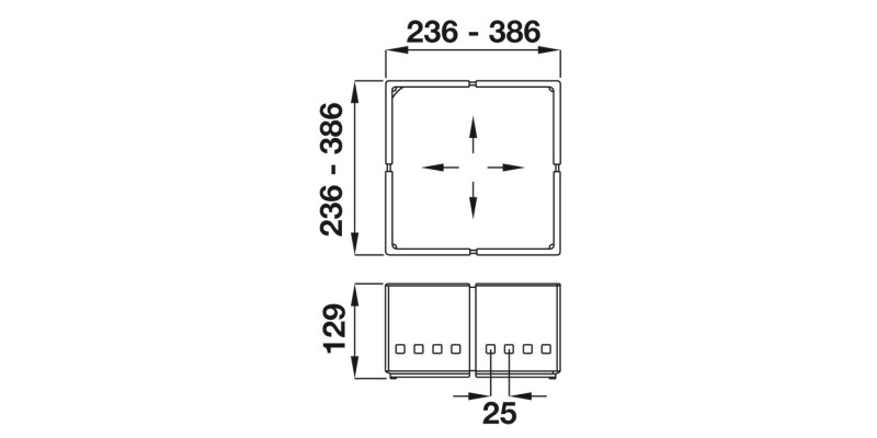 Cuisioflex Drw Insert Set x3 Wht/Wht