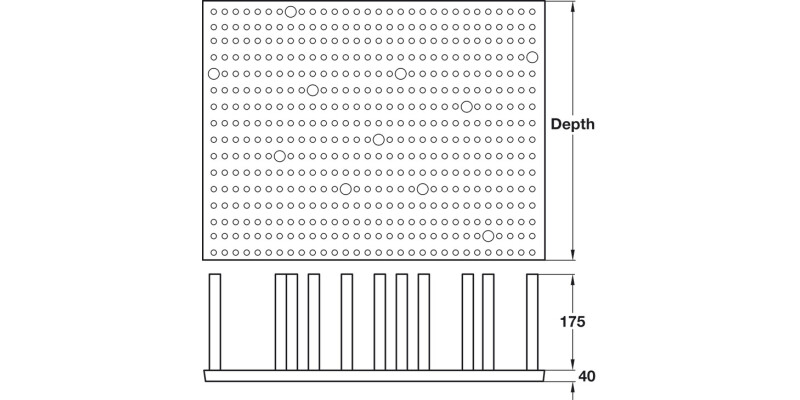 Plate Stack Insert 900mm 9Pegs Beech+Ply