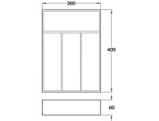 Cutlery Ins Lacquered Beech 60x360x400mm