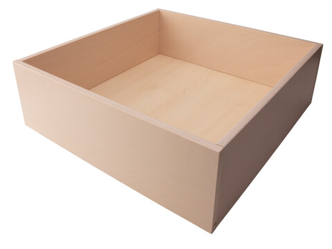 Plywood Drawer, Height 90-140 mm, Flat Packed with Fibre-Board Base