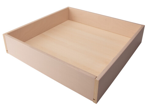 Plywood Drawer, Height 90-140 mm, Flat Packed with Fibre-Board Base