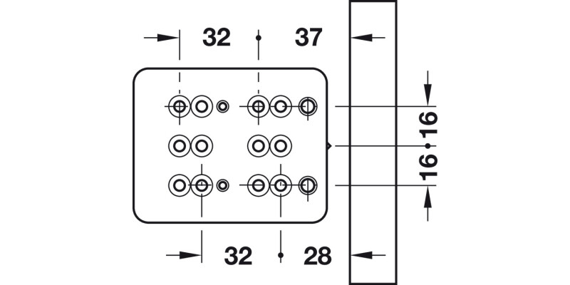 NPS P600 Spacer UH 25mm Pl Stn