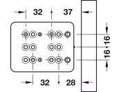 NPS P600 Spacer UH 25mm Pl Stn