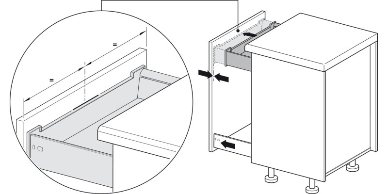 MX Follower for Internal Drawer Pl D.Gry