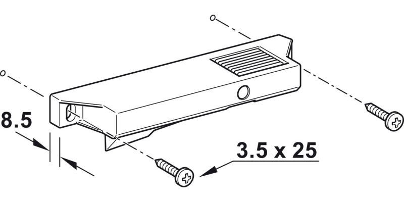 MX Follower for Internal Drawer Pl D.Gry