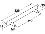 Barkston Bar Hdl St SSE D12x256mm cc
