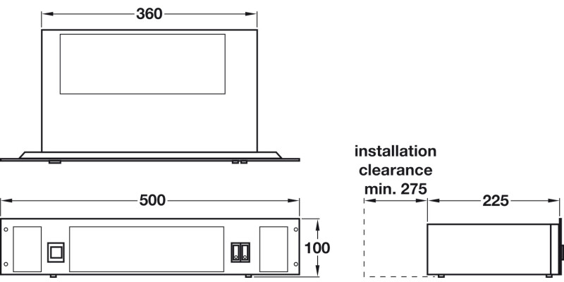 Plinth Heater for Plinth 100mm 2kW St St