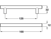 Puma Bar Hdl St Matt Blk 128mm cc