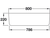 RM Belfast CDB800WH 2.0B Sink Cer Wht