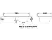 RM Oakland OL9852R 1.5B Sink RHD SS