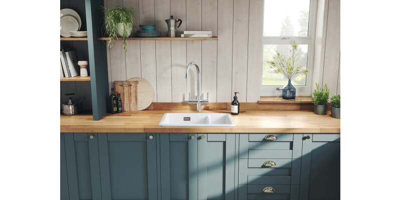 RM Rustique CRUB3315WH 1.5B Sink RH Cer