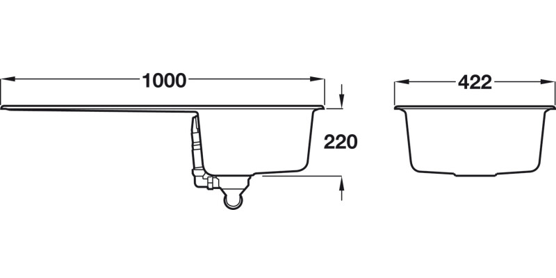 RM Amethyst Ign AME1051AS 1.0B Sink Blk