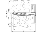 Fischer UX Uni Wall Plug D8x50mm Nylon