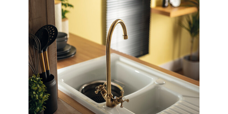 Abode AT2172 Burford Dual Lvr C-Tap Brs