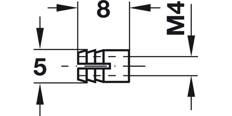 Sleeve M4 D5x8mm Brt Brass