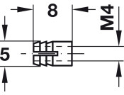 Sleeve M4 D5x8mm Brt Brass