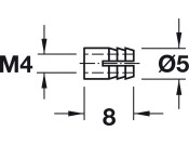 Sleeve M4 D5x8mm Brt Brass