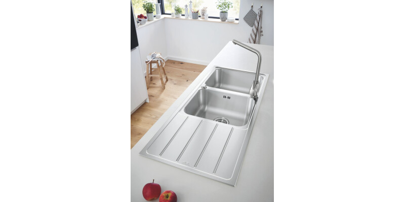 Grohe K500 1160mm 2.0B UH Sink/Drain SS