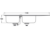 Grohe K500 1160mm 2.0B UH Sink/Drain SS